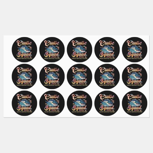 Cruise Squad 2026 Family Summer Vacation Labels