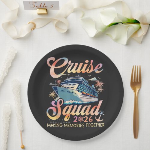 Cruise Squad 2026 Family Summer Vacation Paper Plates