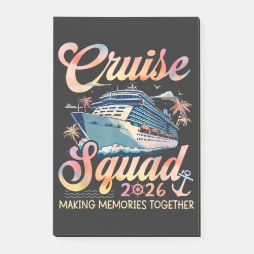 Cruise Squad 2026 Family Summer Vacation Post-it Notes