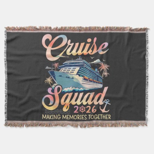 Cruise Squad 2026 Family Summer Vacation Throw Blanket