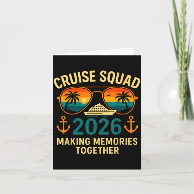 Cruise Squad 2026 Family Vacation Matching Group S Card (Front)