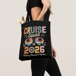 Cruise Squad 2026 Family Vacation Retro Vintage Tote Bag