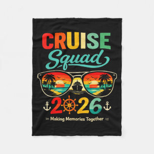 Cruise Squad 2026 Family Vacation Trip Matching Fleece Blanket