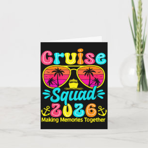 Cruise squad 2026 making memories family group card