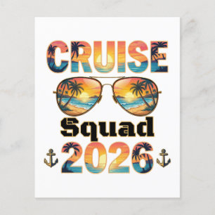 Cruise Squad 2026 - Retro Sunset Flyer