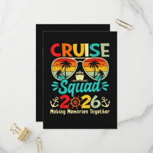 Cruise Squad 2026 Summer Vacation Matching Family Invitation Postcard