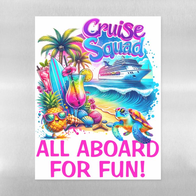 Cruise Squad Cruise Cabin Door Magnet Magnetic Dry Erase Sheet (Vertical)