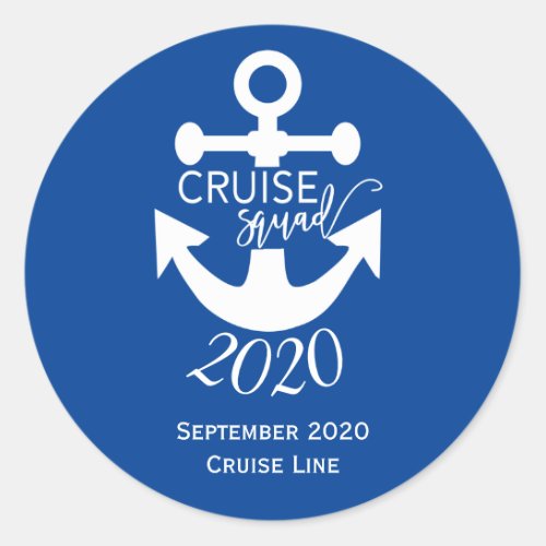 Cruise Squad Family Group Custom Trip Classic Round Sticker