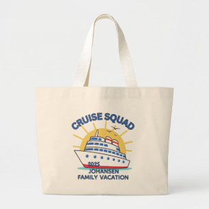 Cruise Squad Matching Family Cruise Large Tote Bag