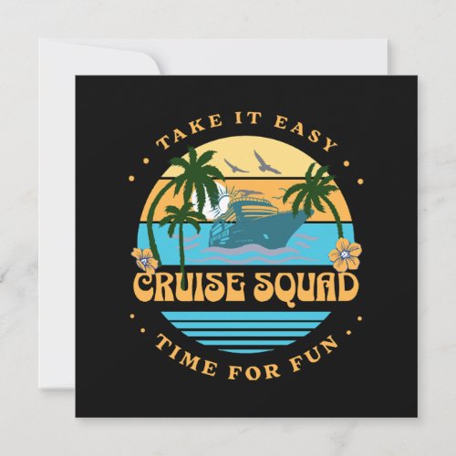 Cruise Squad Retro Cruise Invitation