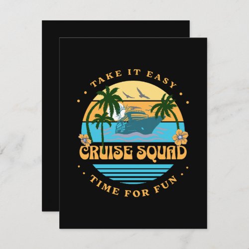 Cruise Squad Retro Cruise RSVP Card