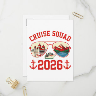 Cruise Squad Switzerland Vacation Trip 2026 Invitation Postcard