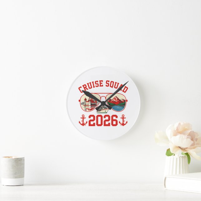 Cruise Squad Switzerland Vacation Trip 2026 Round Clock (Home)