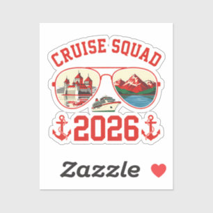 Cruise Squad Switzerland Vacation Trip 2026 Sticker