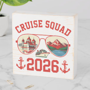 Cruise Squad Switzerland Vacation Trip 2026 Wooden Box Sign