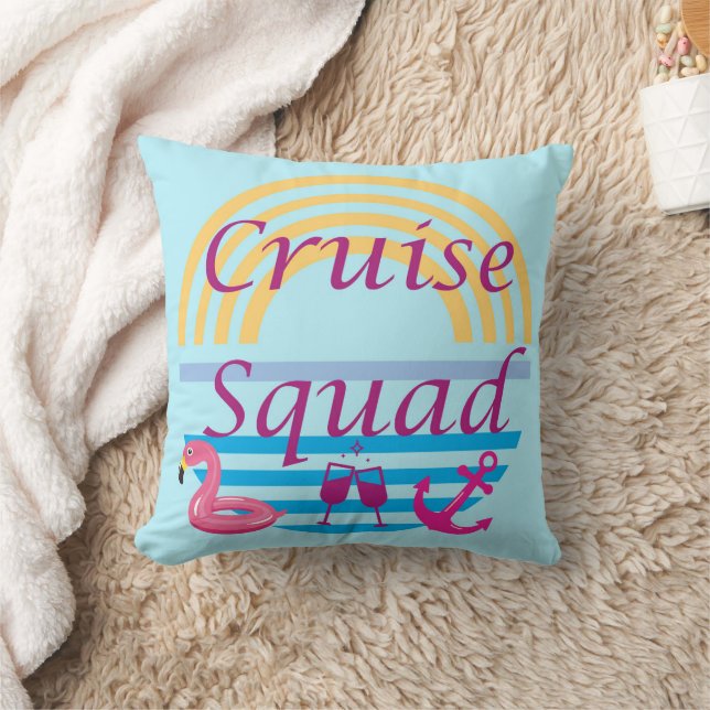 Cruise Squad Throw Pillow (Blanket)