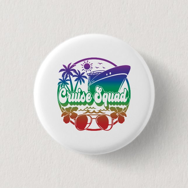 Cruise Squad Vacation Matching Group Family Trip Button (Front)