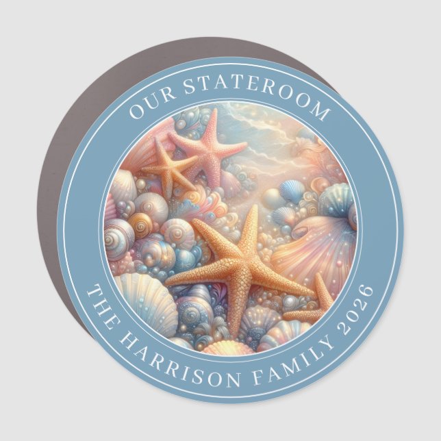 Cruise Starfish Decor Door Personalized Magnet (Front)