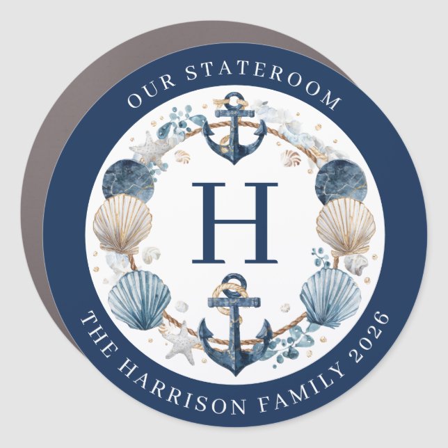 Cruise Starfish Decor Door Personalized Magnet (Front)