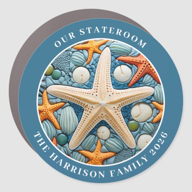 Cruise Starfish Decor Door Personalized Magnet (Front)