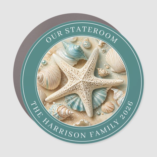 Cruise Starfish Decor Door Personalized Magnet (Front)