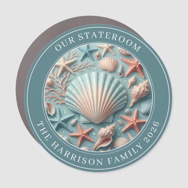 Cruise Starfish Decor Door Personalized Magnet (Front)