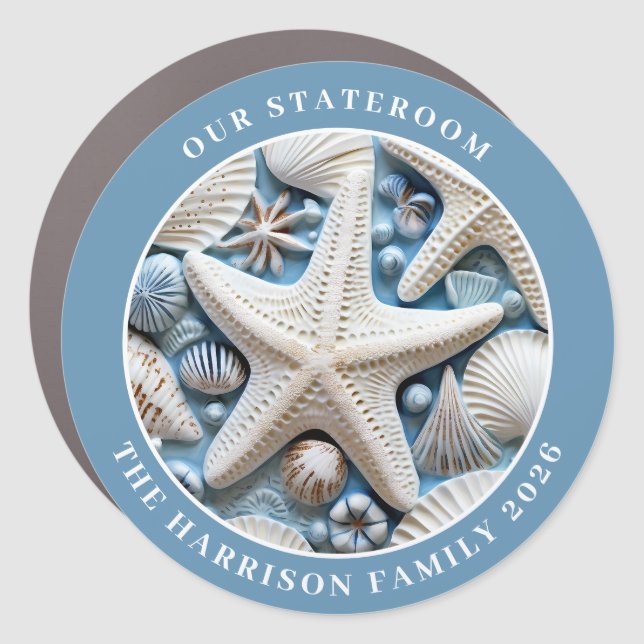 Cruise Starfish Decor Door Personalized Magnet (Front)