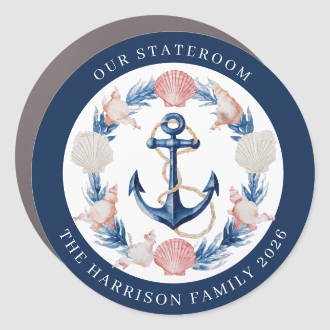 Cruise Starfish Decor Door Personalized Magnet (Front)