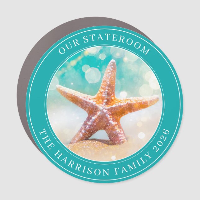 Cruise Starfish Decor Door Personalized Magnet (Front)