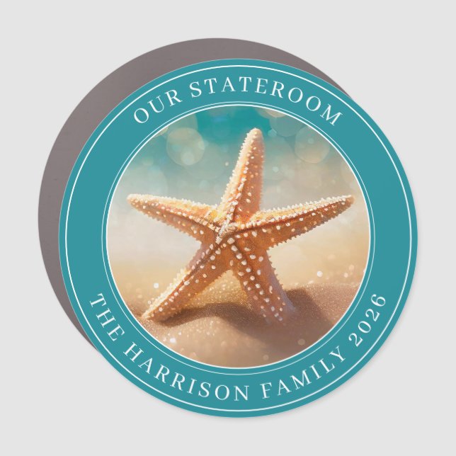 Cruise Starfish Decor Door Personalized Magnet (Front)