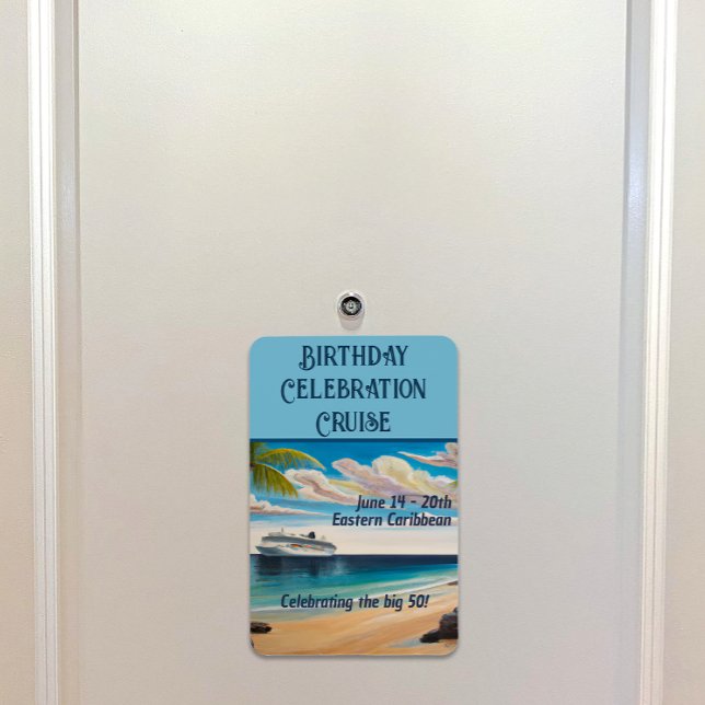 Cruise Stateroom Door Tropical Beach Magnet (Creator Uploaded)