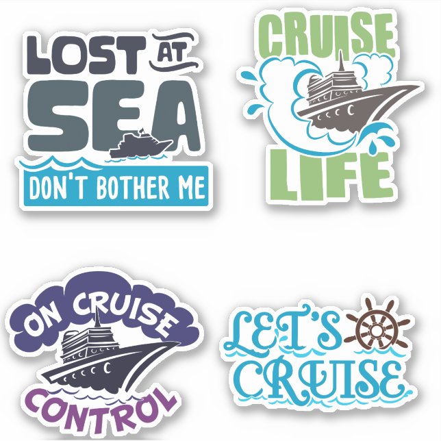 Cruise Stickers Set 1 Vacation Ship (Front)