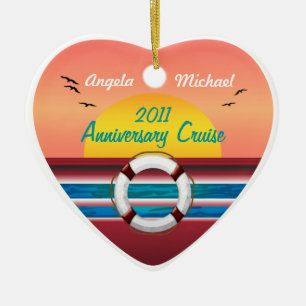 Cruise Sunset Design - Your Occasion Template Ceramic Ornament