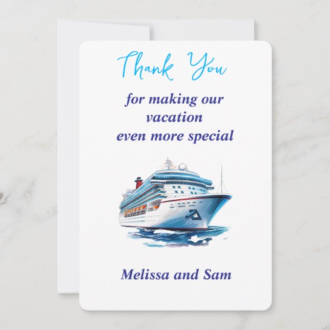 Cruise Thank You Card (Front)