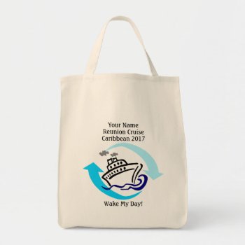 Cruise Themed Grocery Tote Bag by cruise4fun at Zazzle