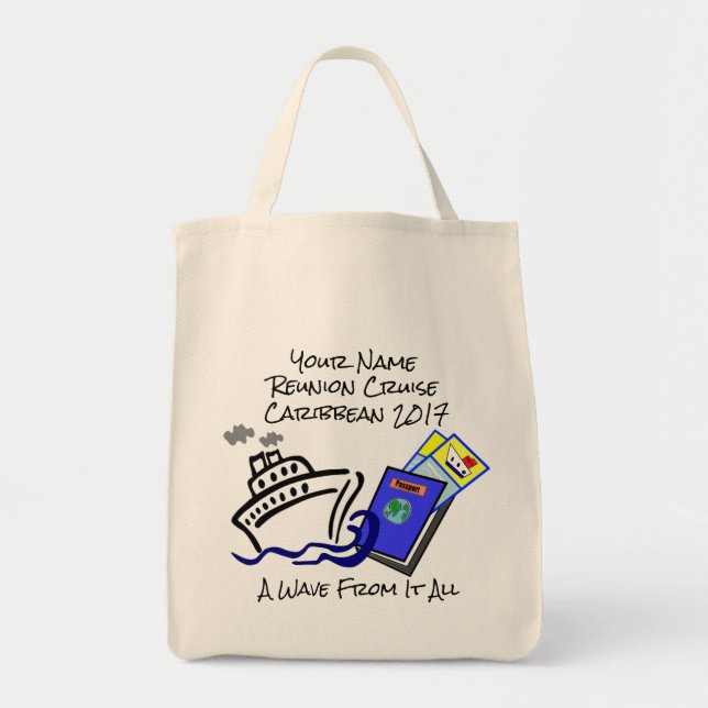 Cruise Themed Grocery Tote Bag (Front)