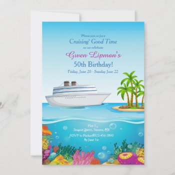 Cruise To Paradise Invitation by heartfeltclub at Zazzle