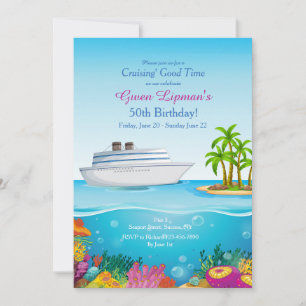 Cruise to Paradise Invitation Customized