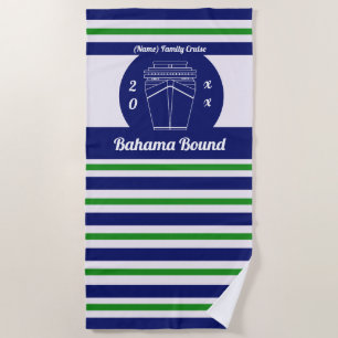 Cruise Vacation Beach Towel