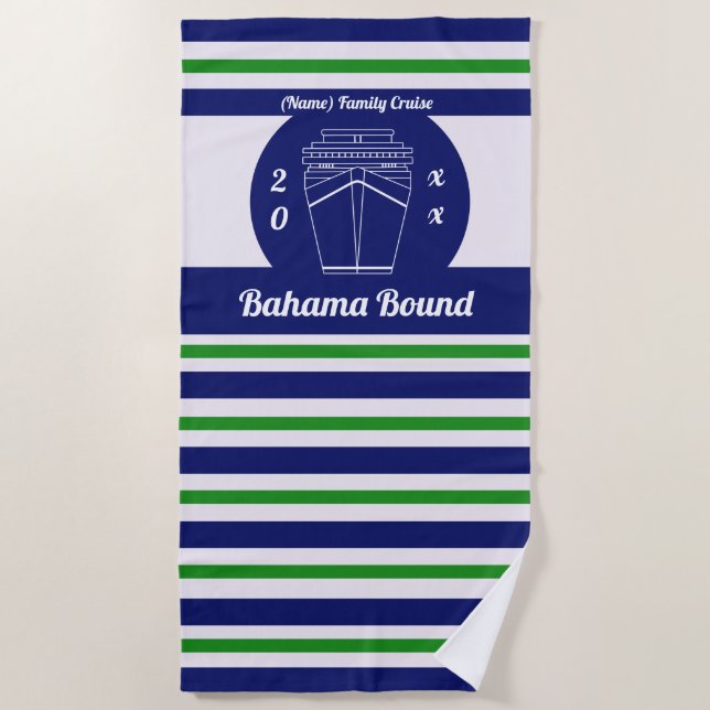 Cruise Vacation Beach Towel (Front)