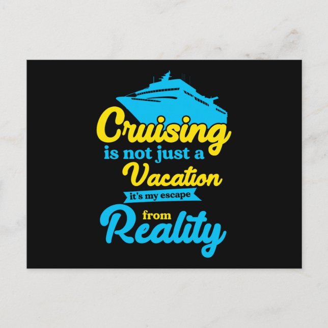 Cruise Vacation Cruising Cruise Ship Holiday Gift Postcard (Front)