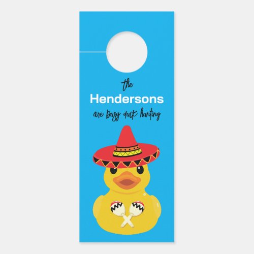 Cruise Vacation Duck Hunting Personalised Mexico Door Hanger