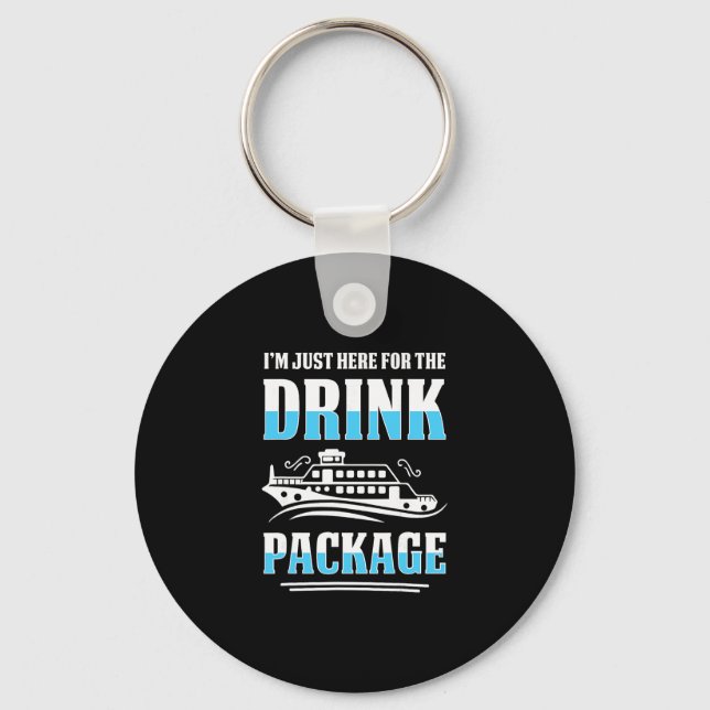 Cruise Vacation Funny Drinking Tail Party Shirt 5  Keychain (Front)