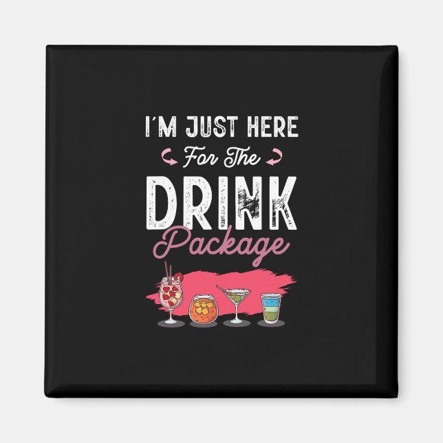 Cruise Vacation Funny Drinking Tail Party Shirt 7  Magnet (Front)