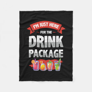 Cruise Vacation Funny Drinking Tail Party Shirt Fleece Blanket
