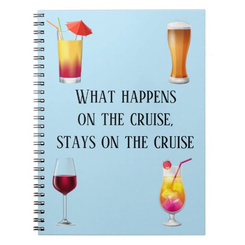 Cruise Vacation Journal Funny Notebook Cocktails