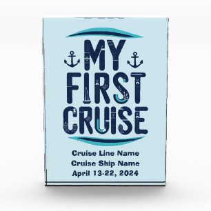 Cruise Vacation My First Cruise Custom Photo Block