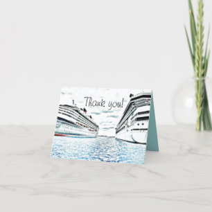 Cruise Vacation   Nautical Thank You Card