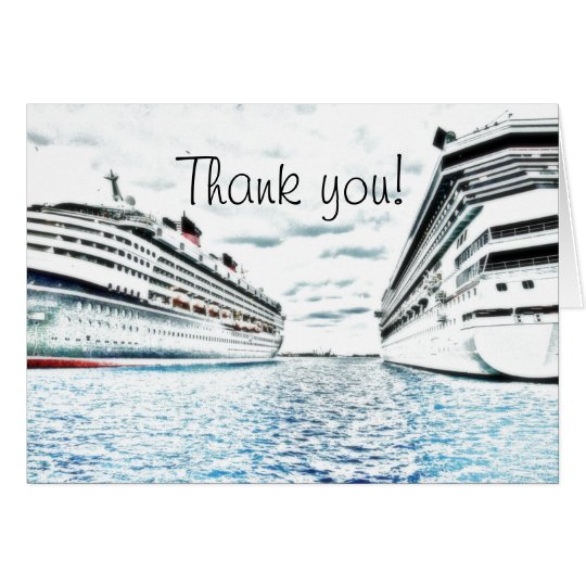 Cruise Vacation | Nautical Thank You Card | Zazzle.com