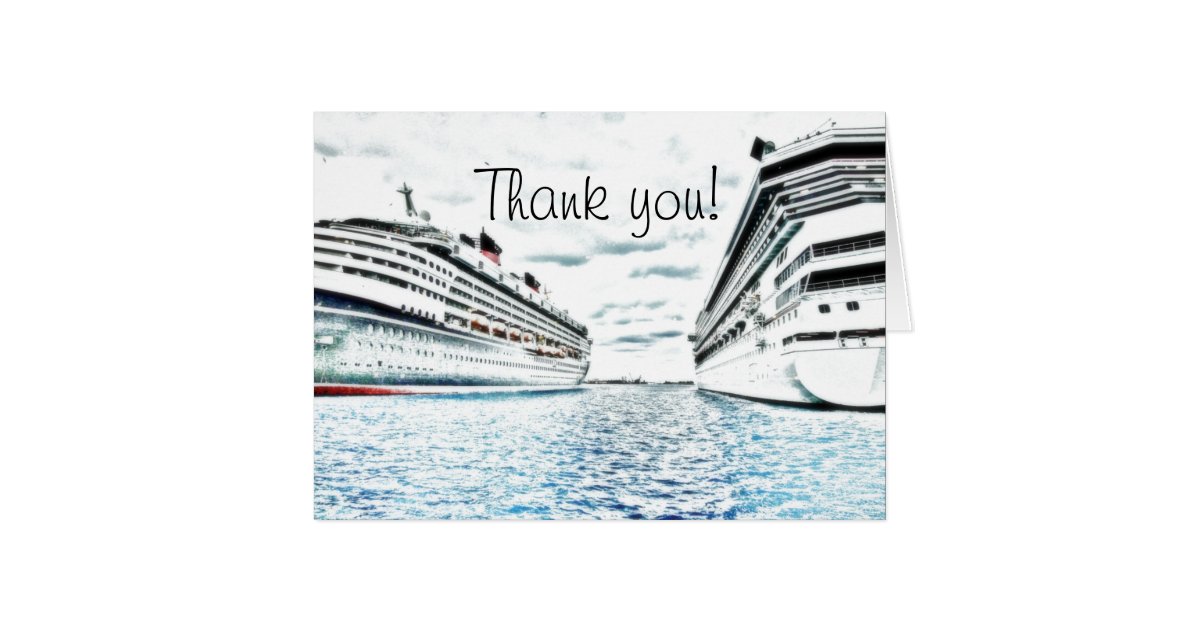 Cruise Vacation | Nautical Thank You Card | Zazzle.com